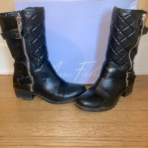 Marc Fisher Hansel Quilted Moto Boot